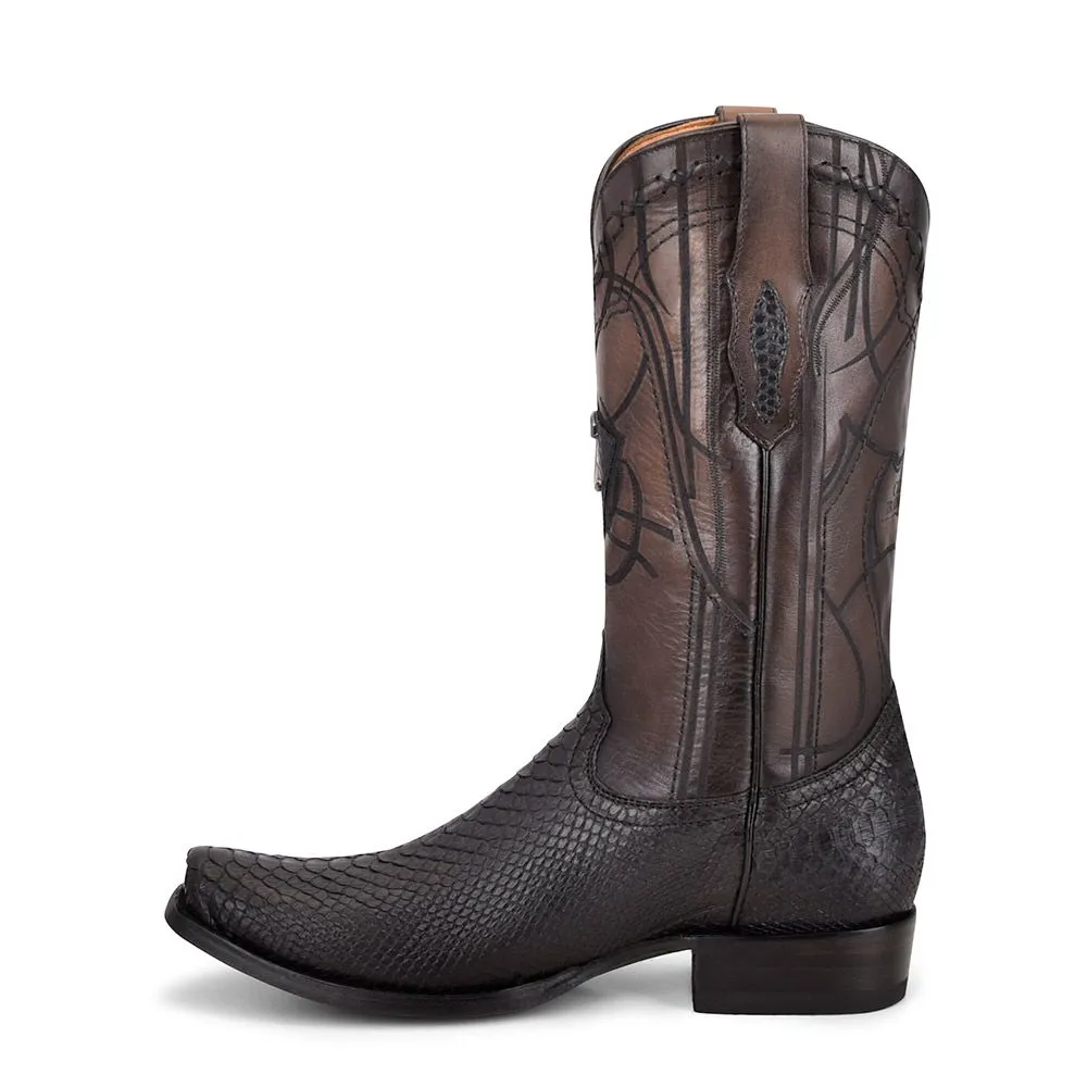 1J1NPH - Cuadra black western cowboy boots python skin boots men