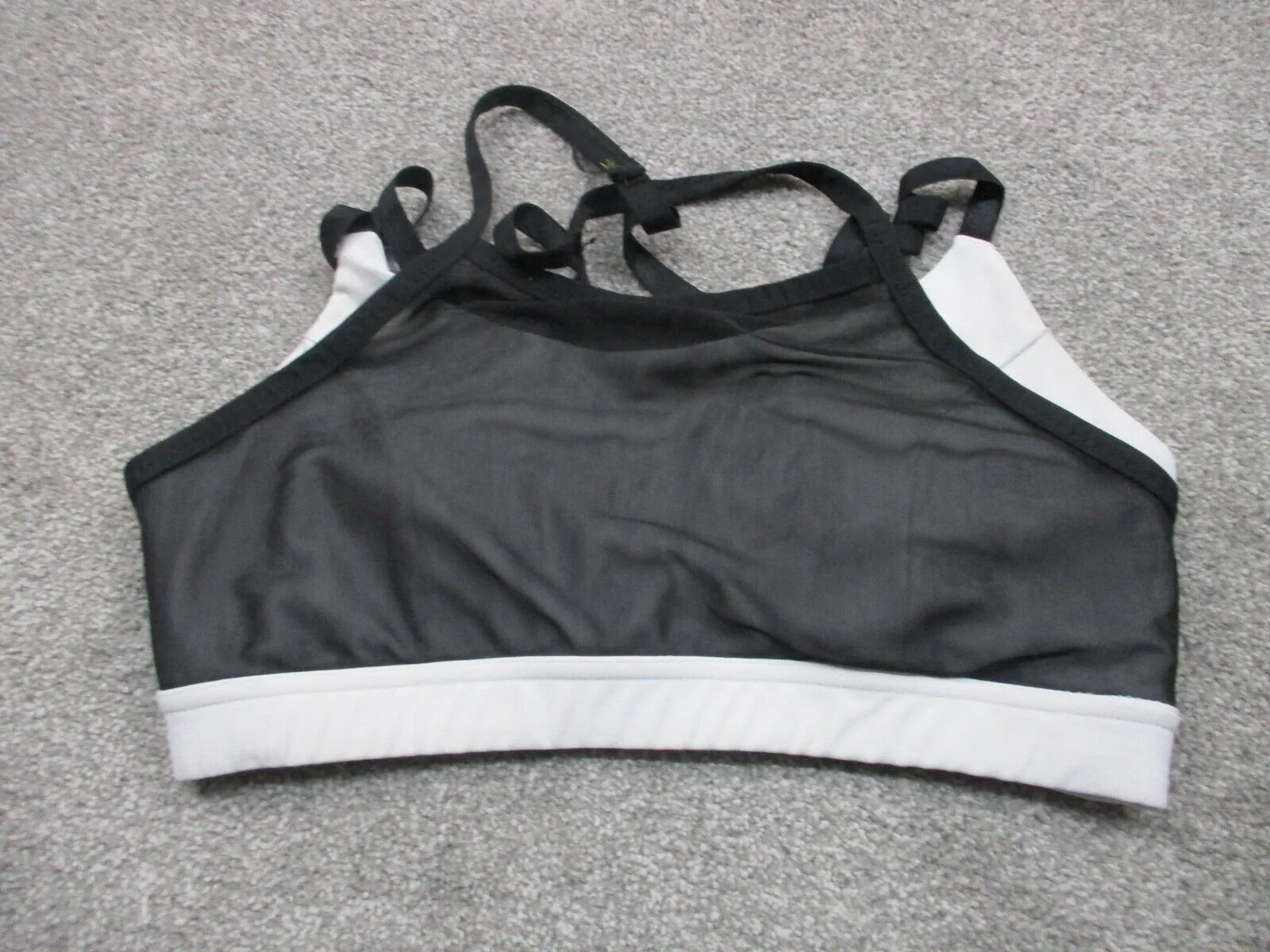 90 Degree by Reflex Sports Bra Womens Size Medium Black Adjustable Strap Solid