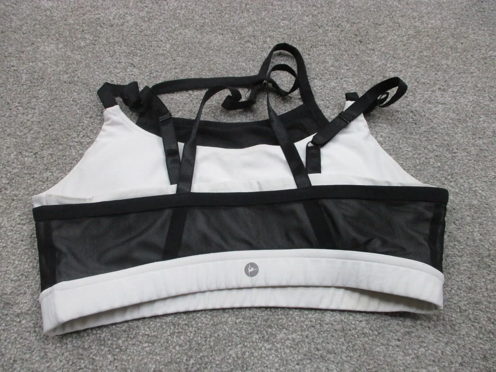 90 Degree by Reflex Sports Bra Womens Size Medium Black Adjustable Strap Solid