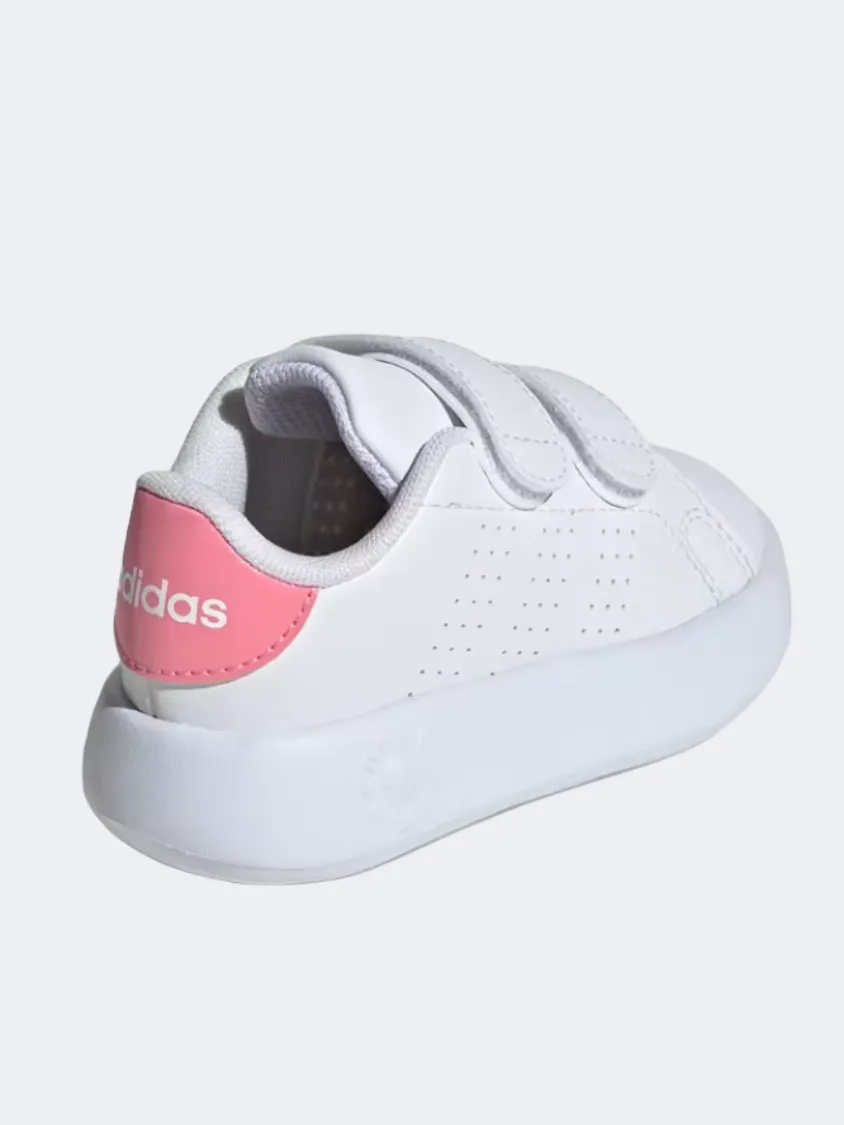 Adidas Advantage Cf Infant Girls Sportswear Shoes White/Pink/Black