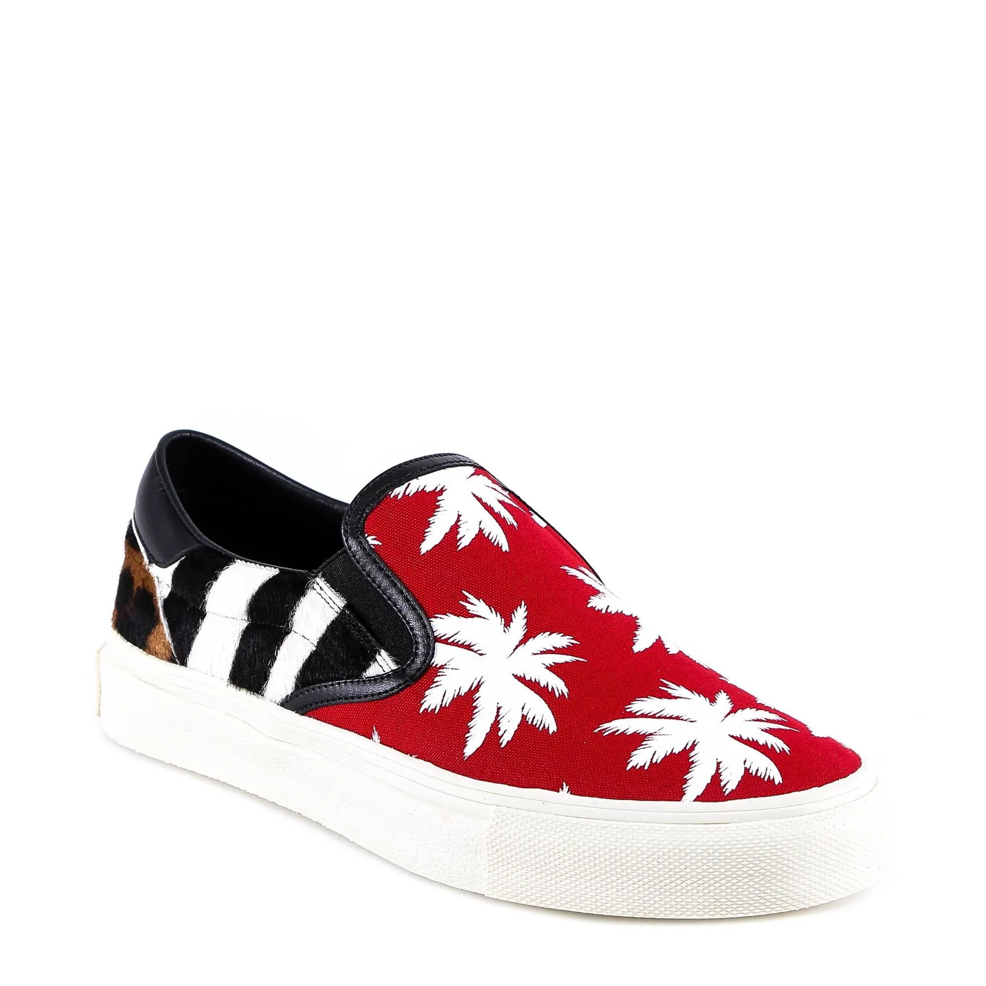 Amiri Mixed Print Slip-On Sneakers