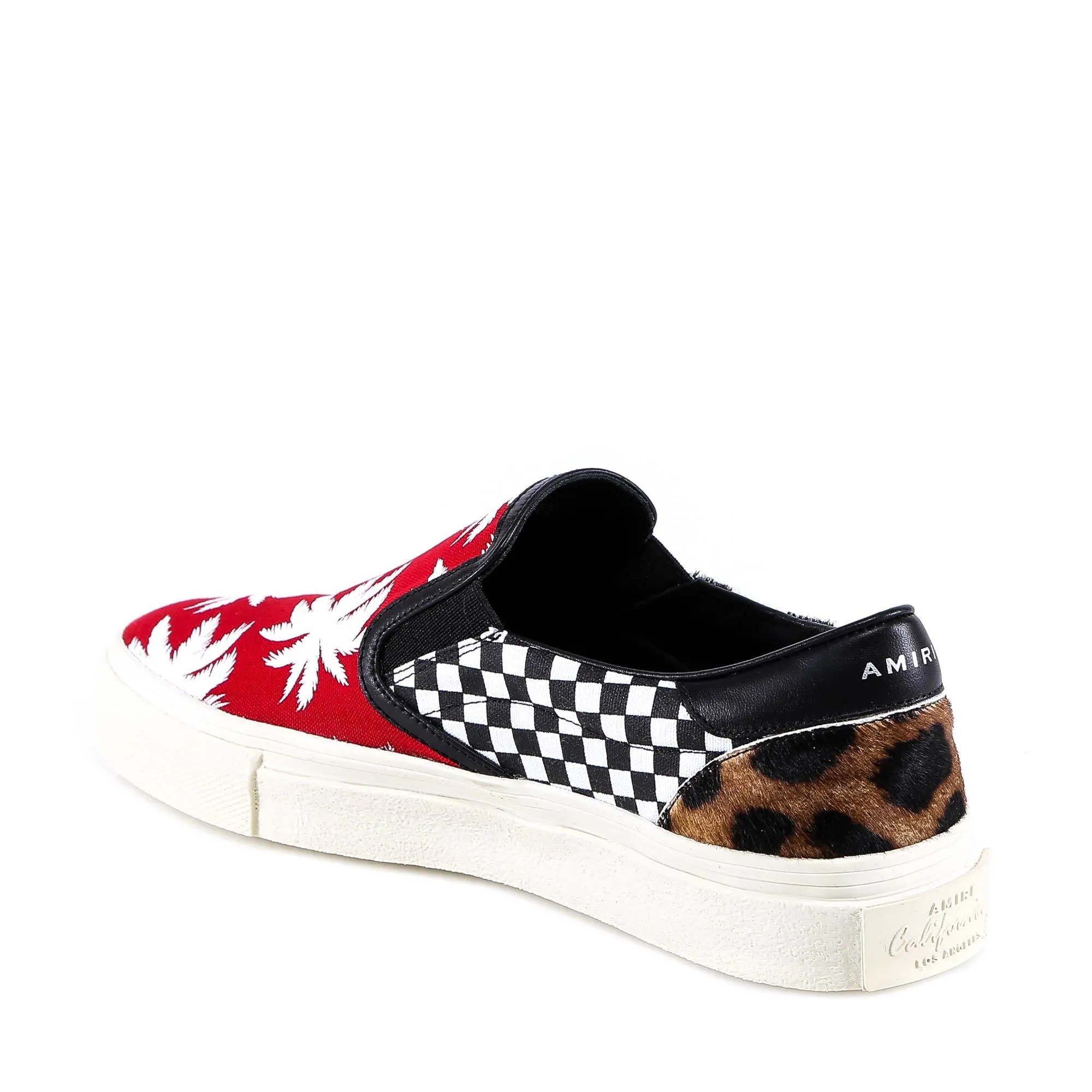 Amiri Mixed Print Slip-On Sneakers