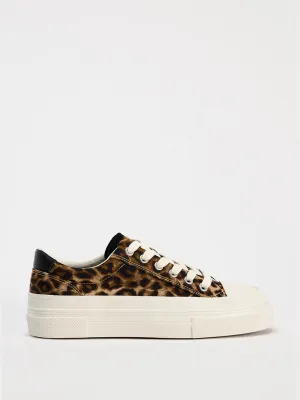 Animal print trainers