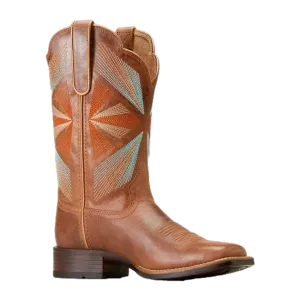 Ariat Ladies Oak Grove Maple Glaze Square Toe Western Boots 10047052