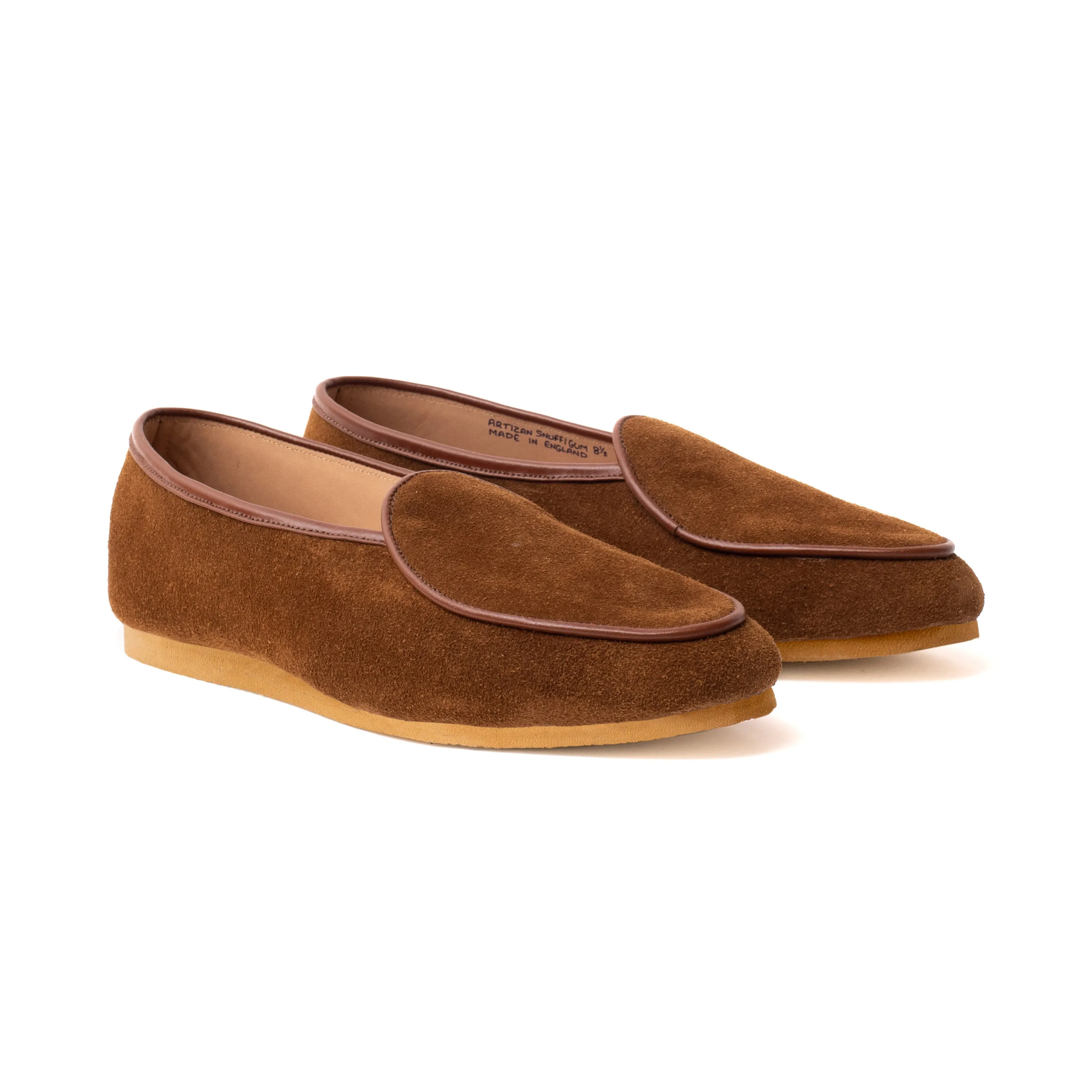 Artizan Belgian Slipper - Snuff Janus Calf Suede