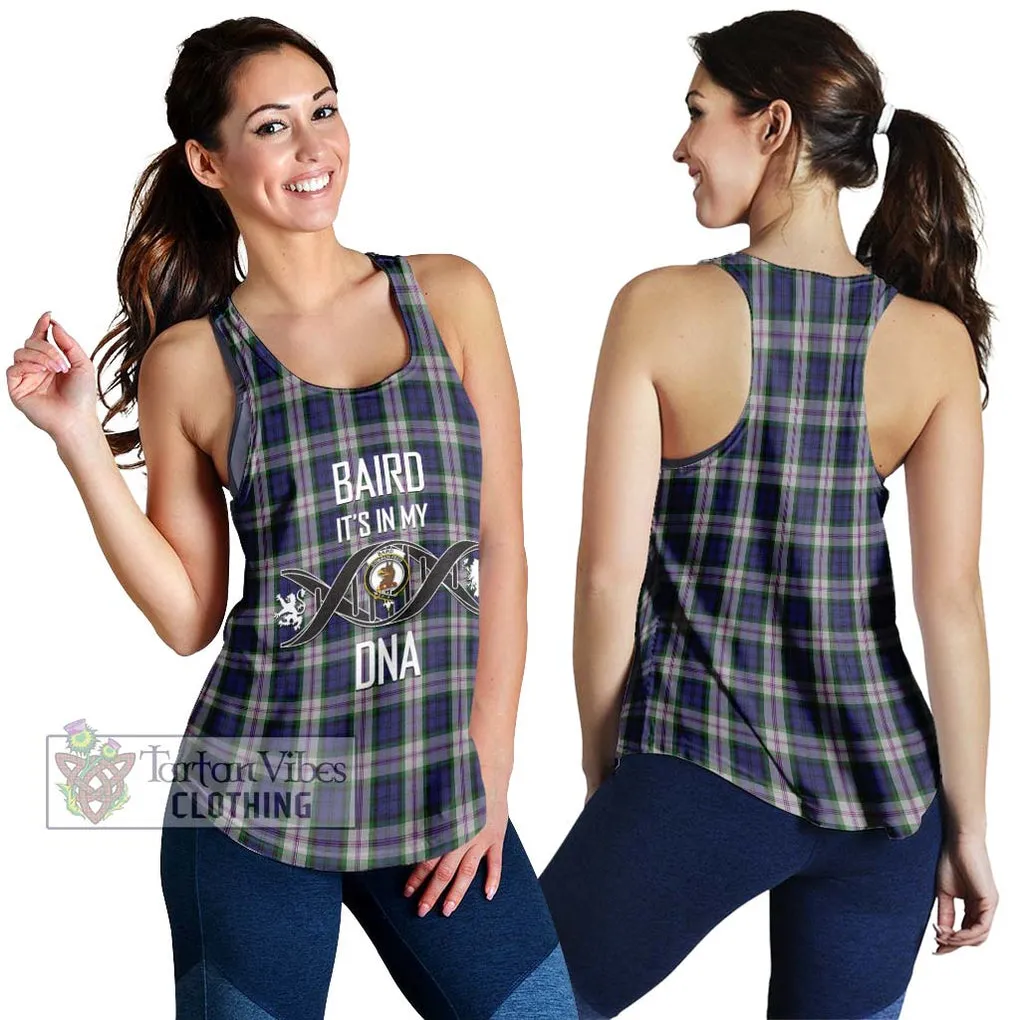 Baird Dress Tartan Women's Racerback Tanks with Family Crest DNA In Me Style