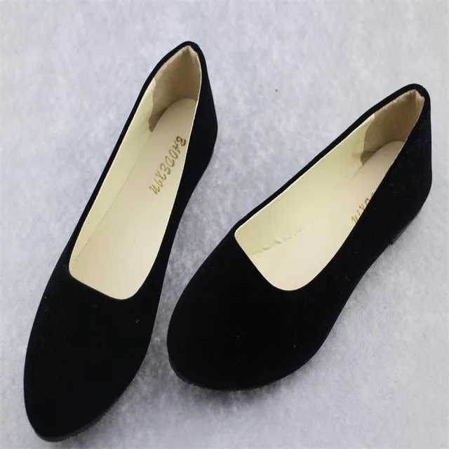 Big Size Women Flats Candy Color Shoes Woman Loafers Spring Autumn Flat Casual Shoes Women Zapatos Mujer Plus Size 35-43