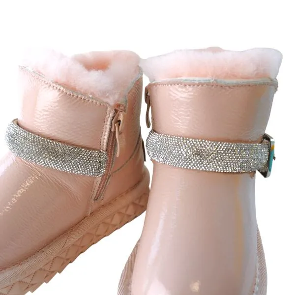 Bling Bling Strap Boot Pink