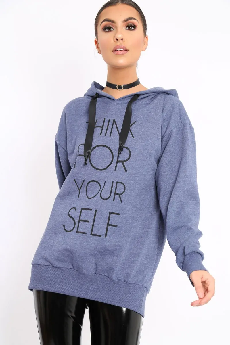 Blue Think For Yourself Jumper - Acie