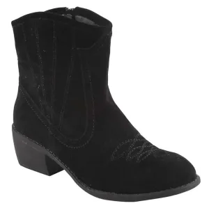 Calico-2 Black Women Cowboy Ankle Booties