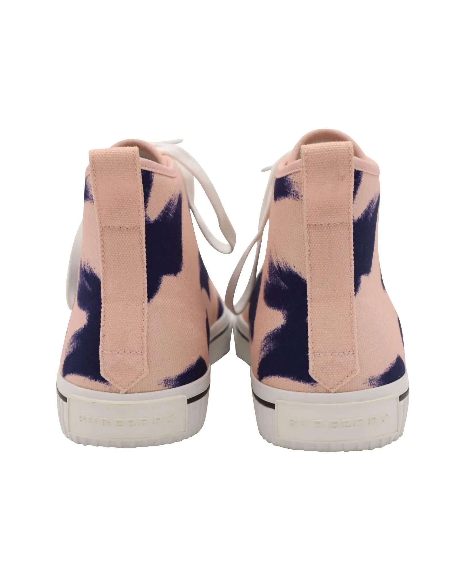 Canvas High Top Sneakers with Bird Pattern Lining