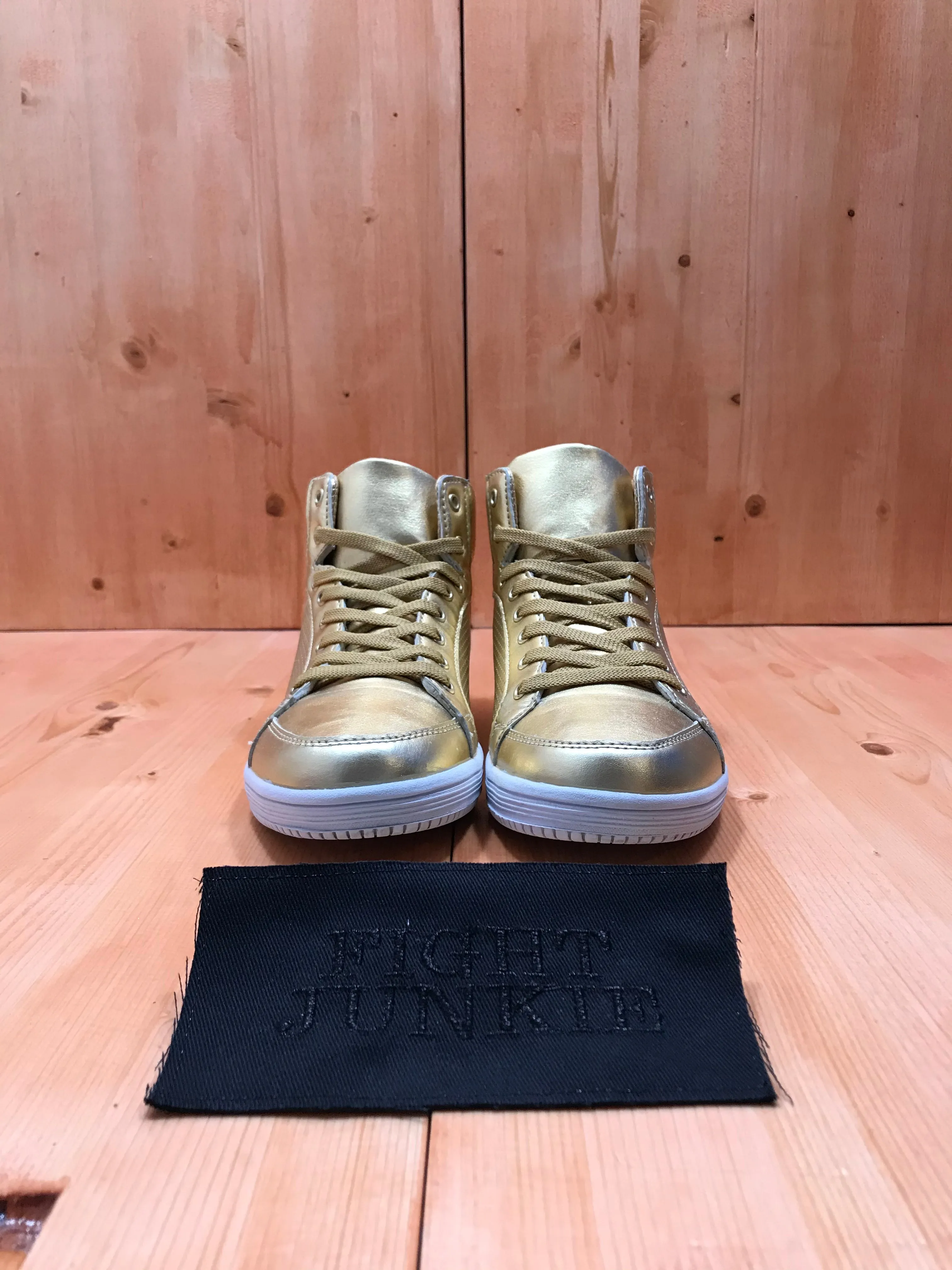 CHARLOTTE RUSSE Women's Size 8 High Top Shoes Sneakers Gold