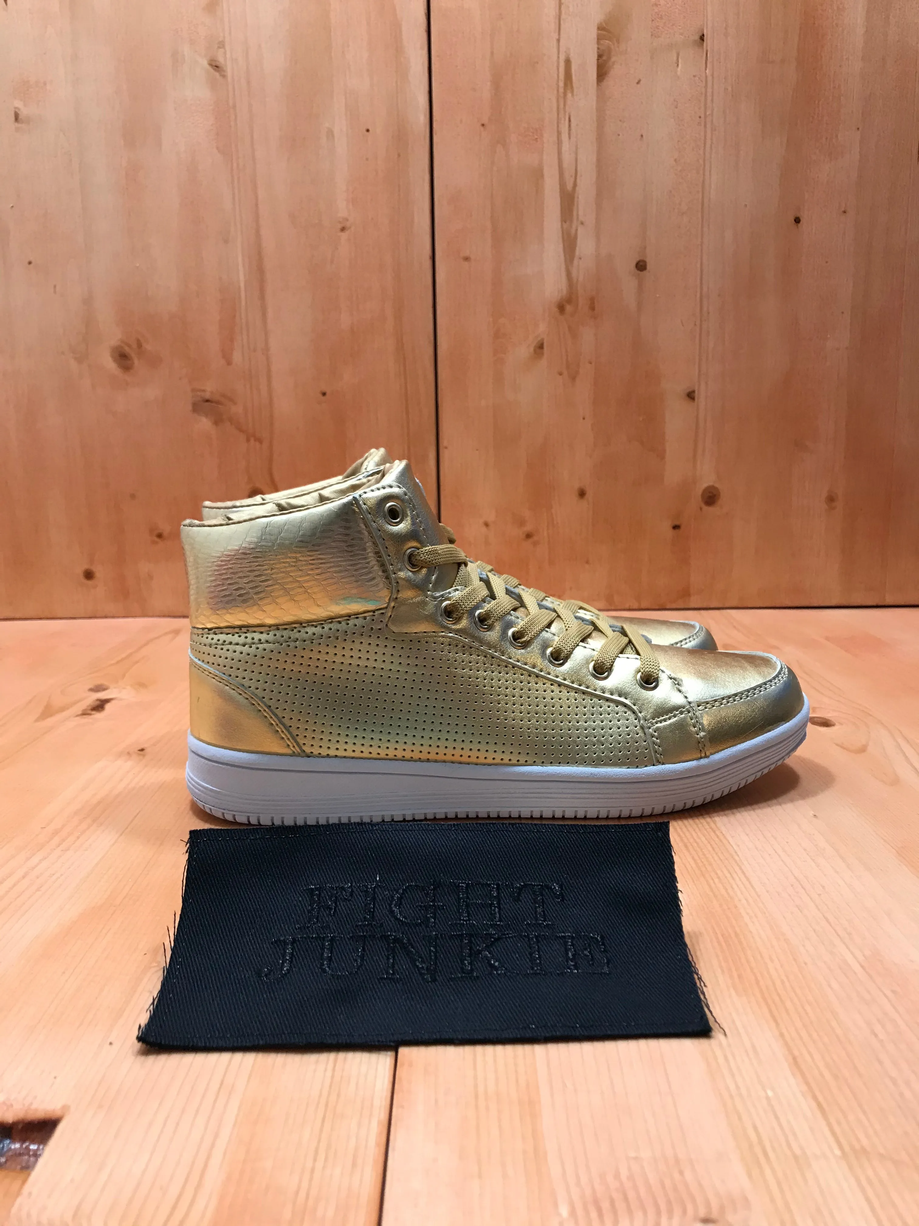 CHARLOTTE RUSSE Women's Size 8 High Top Shoes Sneakers Gold