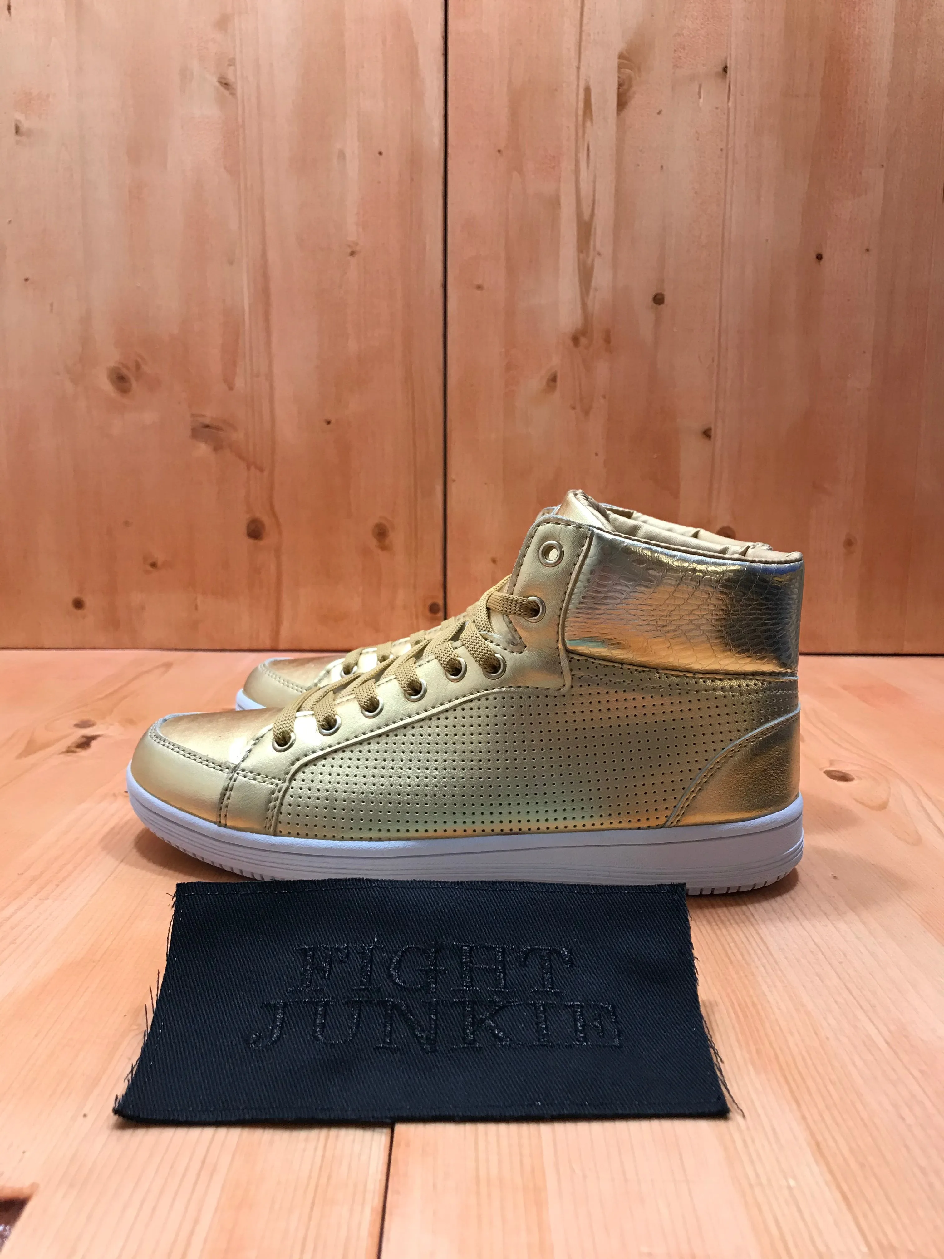 CHARLOTTE RUSSE Women's Size 8 High Top Shoes Sneakers Gold