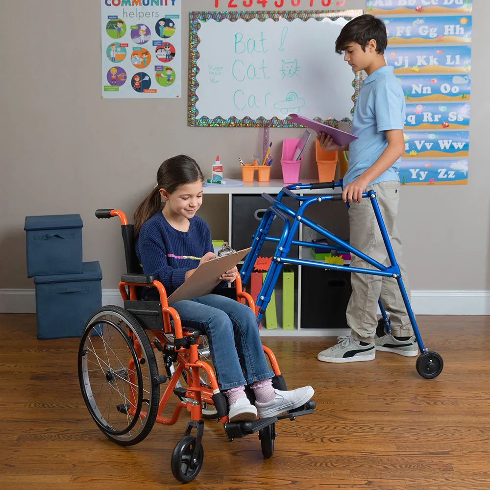 Circle Specialty Ziggo Lightweight Wheelchair for Kids - Orange, 12 inch