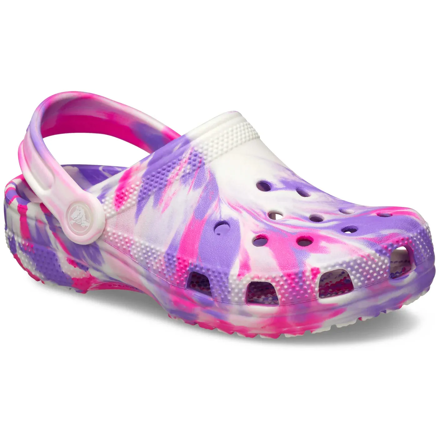 Classic Glow Marbled Clog Kids - pink crush/multi