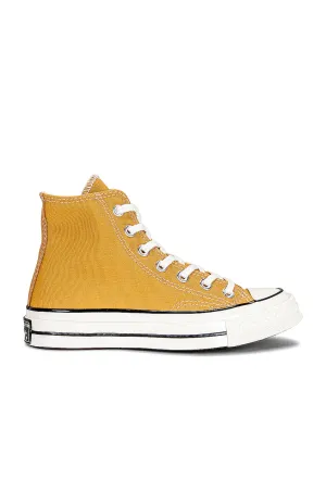 Converse Chuck 70 Canvas High Tops in Sunflower, Black, & Egret