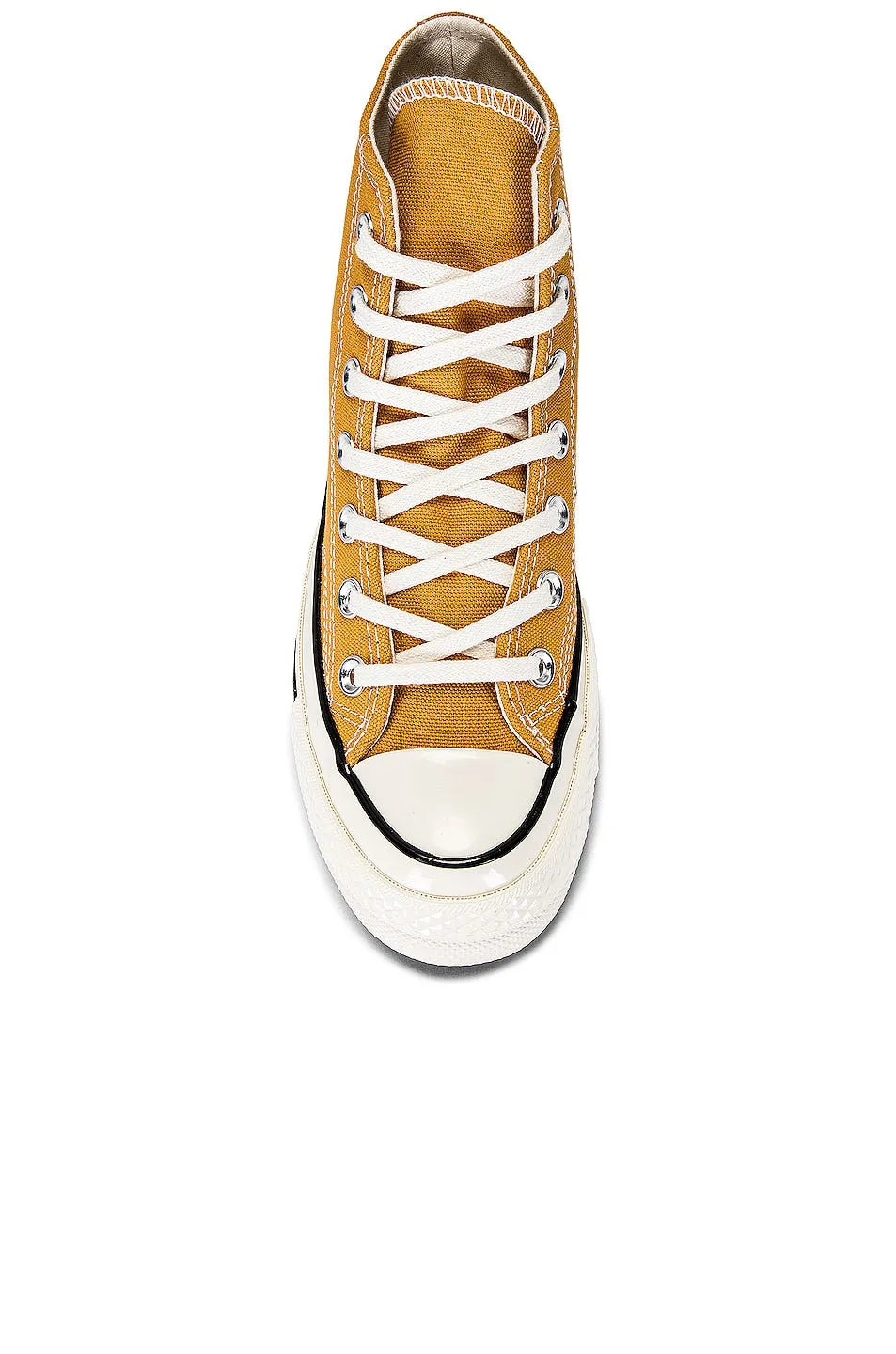 Converse Chuck 70 Canvas High Tops in Sunflower, Black, & Egret