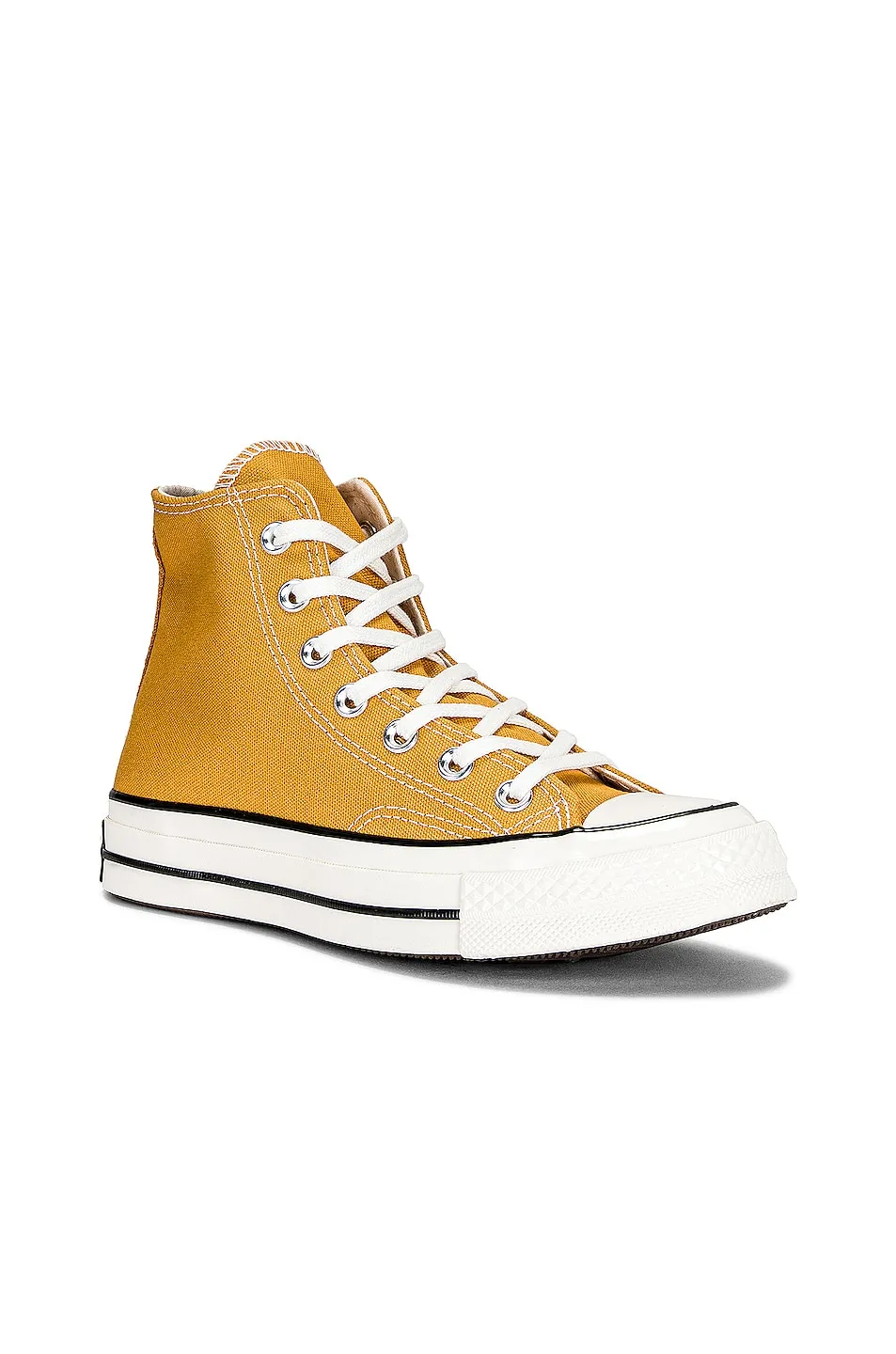 Converse Chuck 70 Canvas High Tops in Sunflower, Black, & Egret