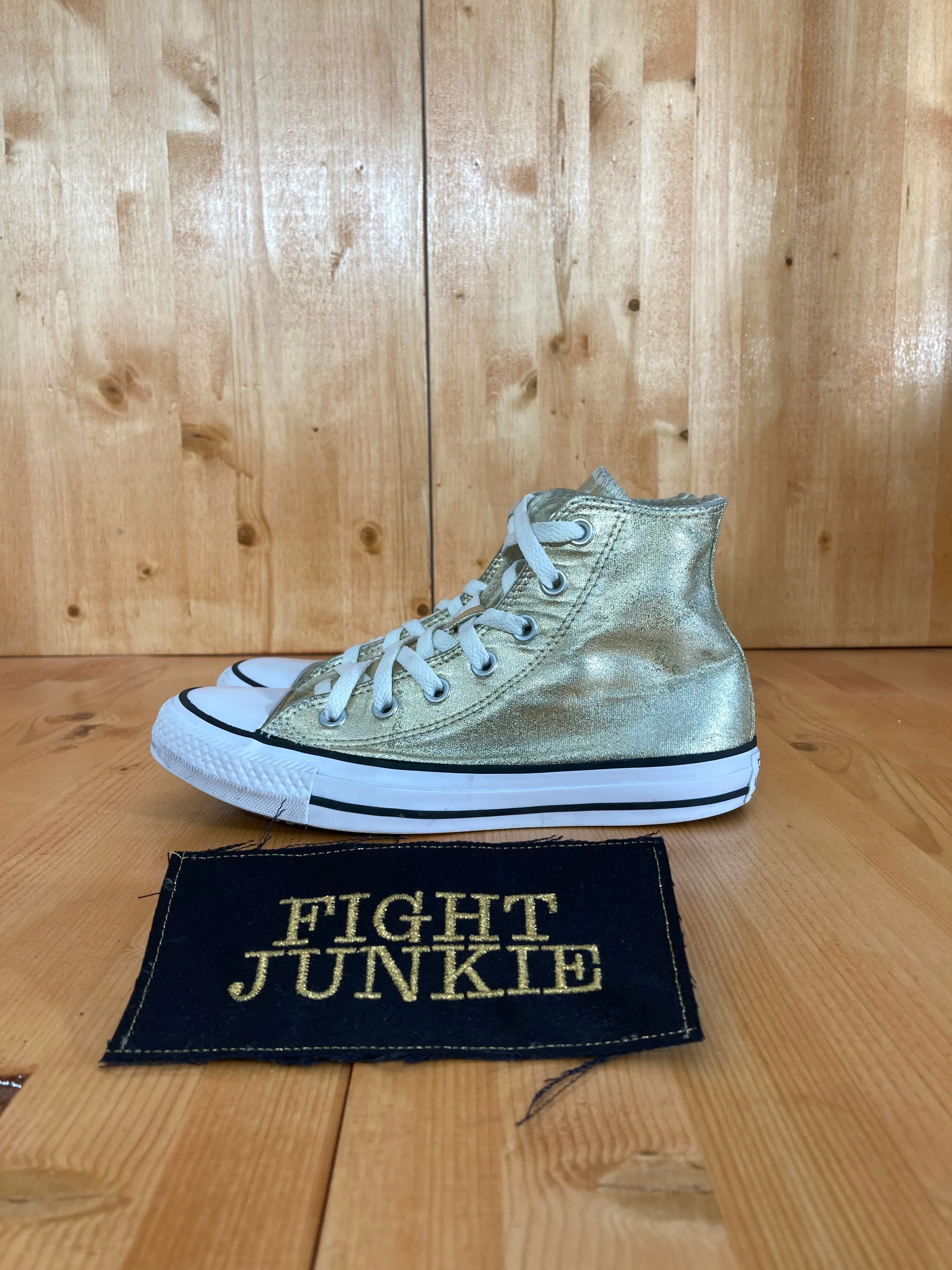 CONVERSE CHUCK TAYLOR ALL STAR Women's Size 6 High Top Shoes Sneakers Gold