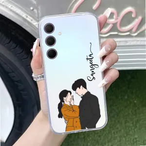 Couple Customize Transparent Silicon Case For Samsung