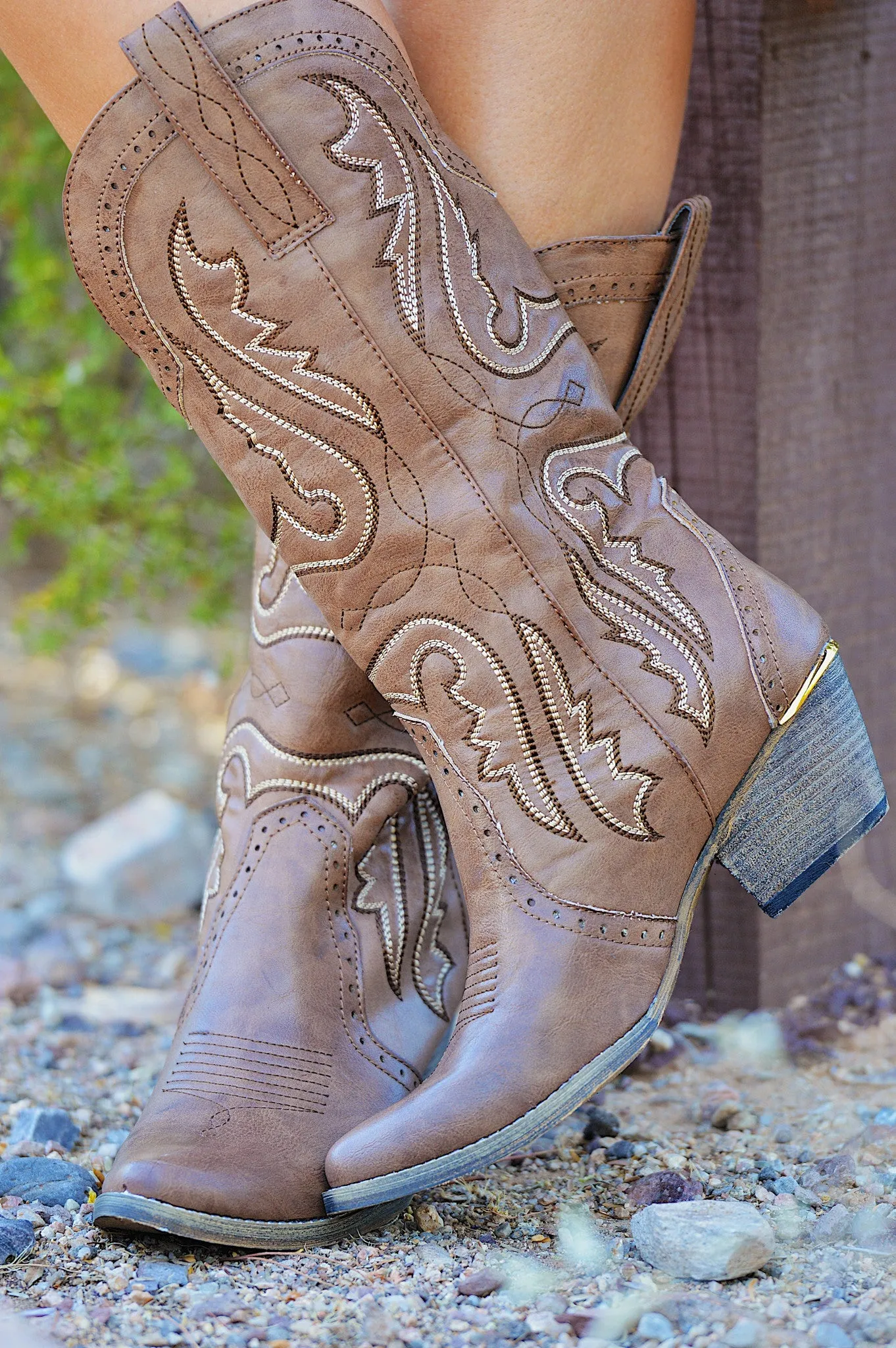 Cowboy Take Me Away Boots-Taupe