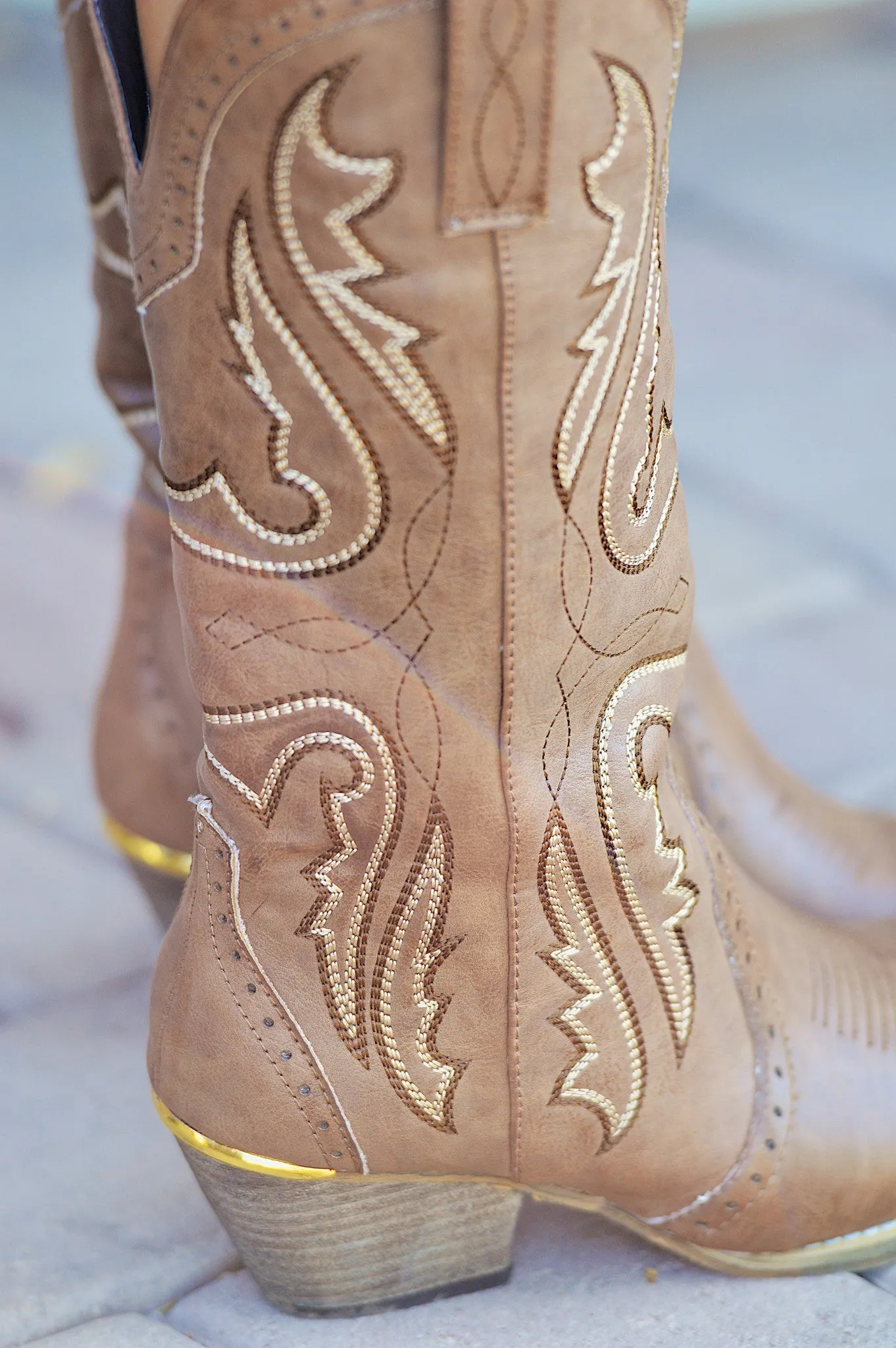 Cowboy Take Me Away Boots-Taupe