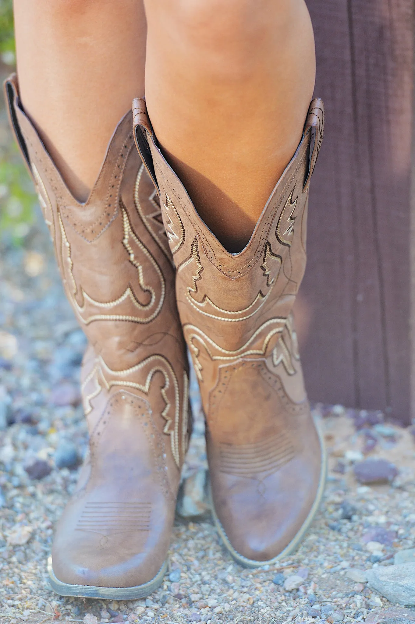 Cowboy Take Me Away Boots-Taupe