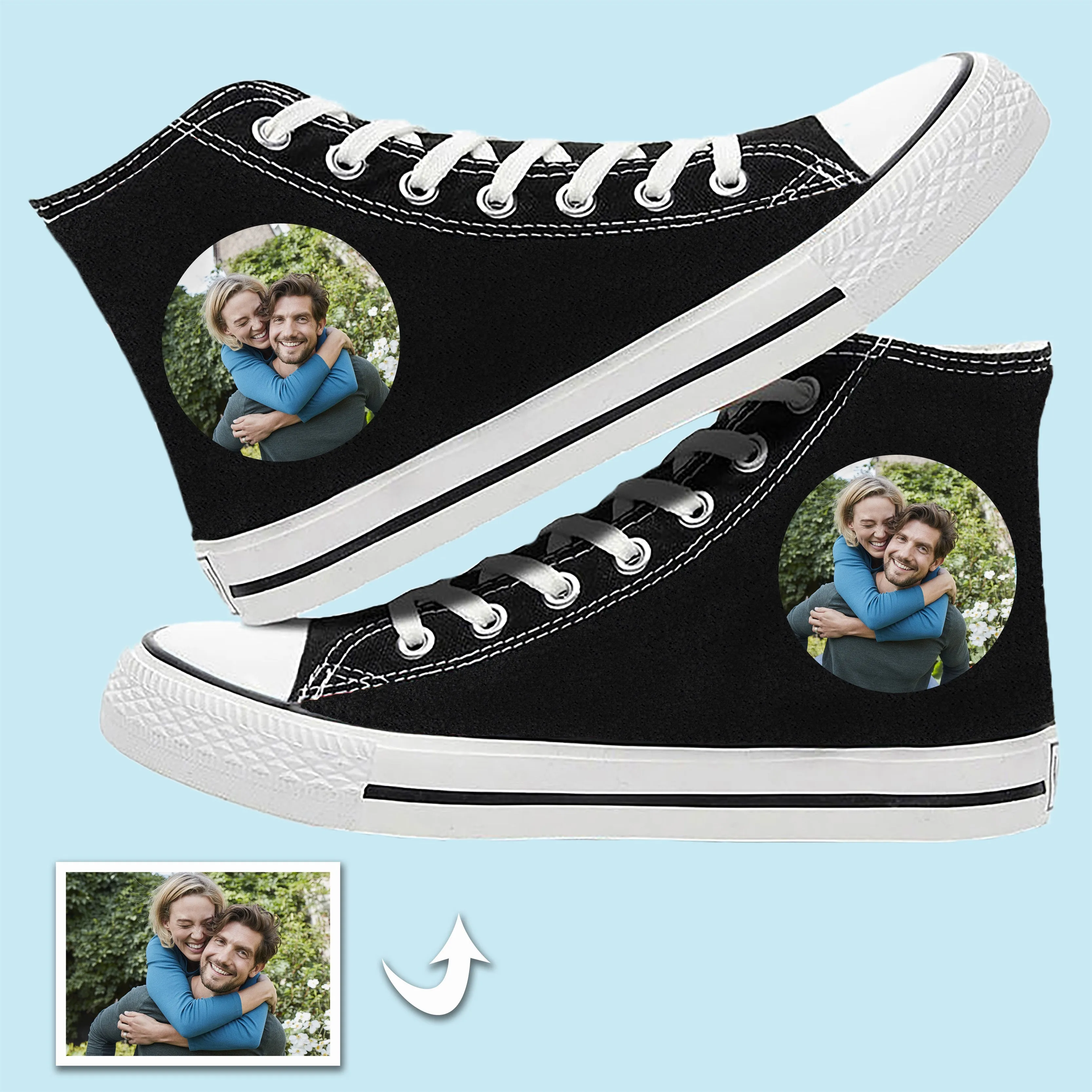 Custom Canvas Shoes, Photo Canvas Shoes High Waist