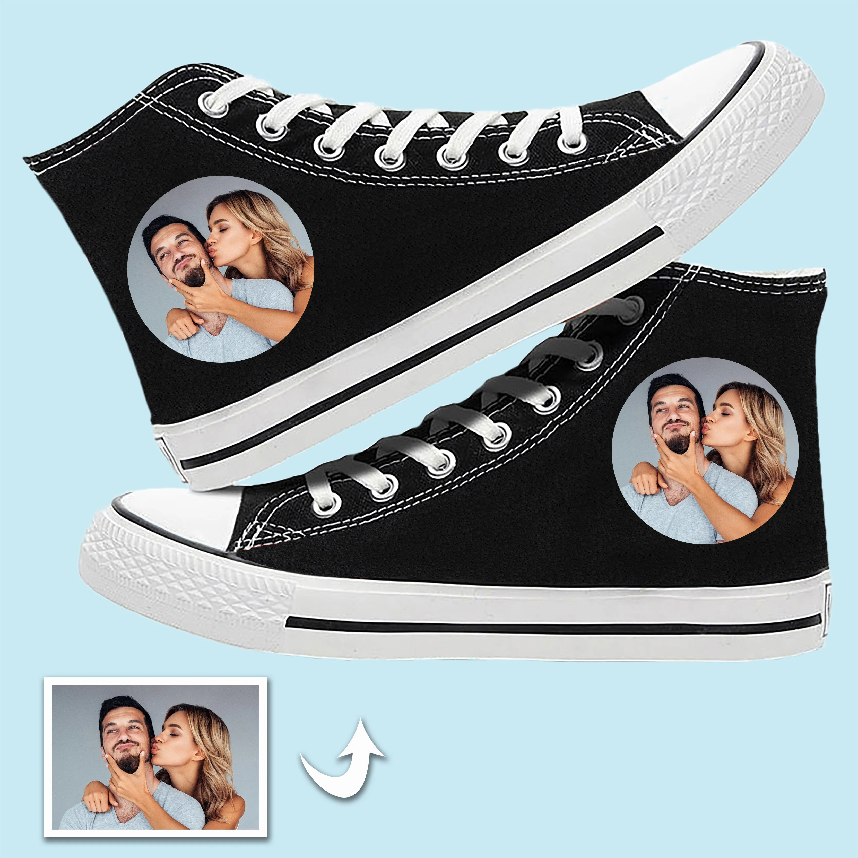 Custom Canvas Shoes, Photo Canvas Shoes High Waist