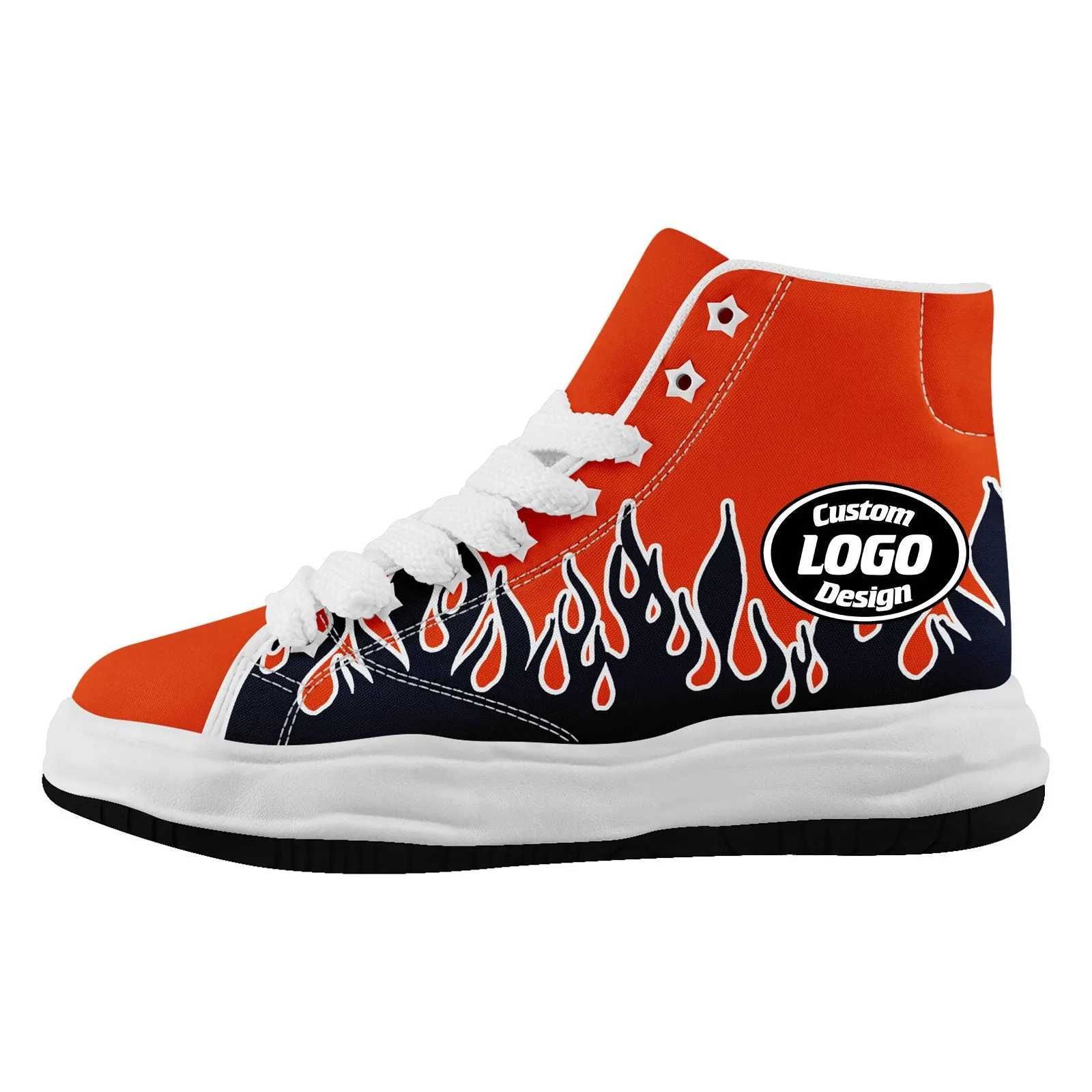 Custom Orange Blue Chicago Firesoul Shoes Personalized Sneaker FN039-D020272-7