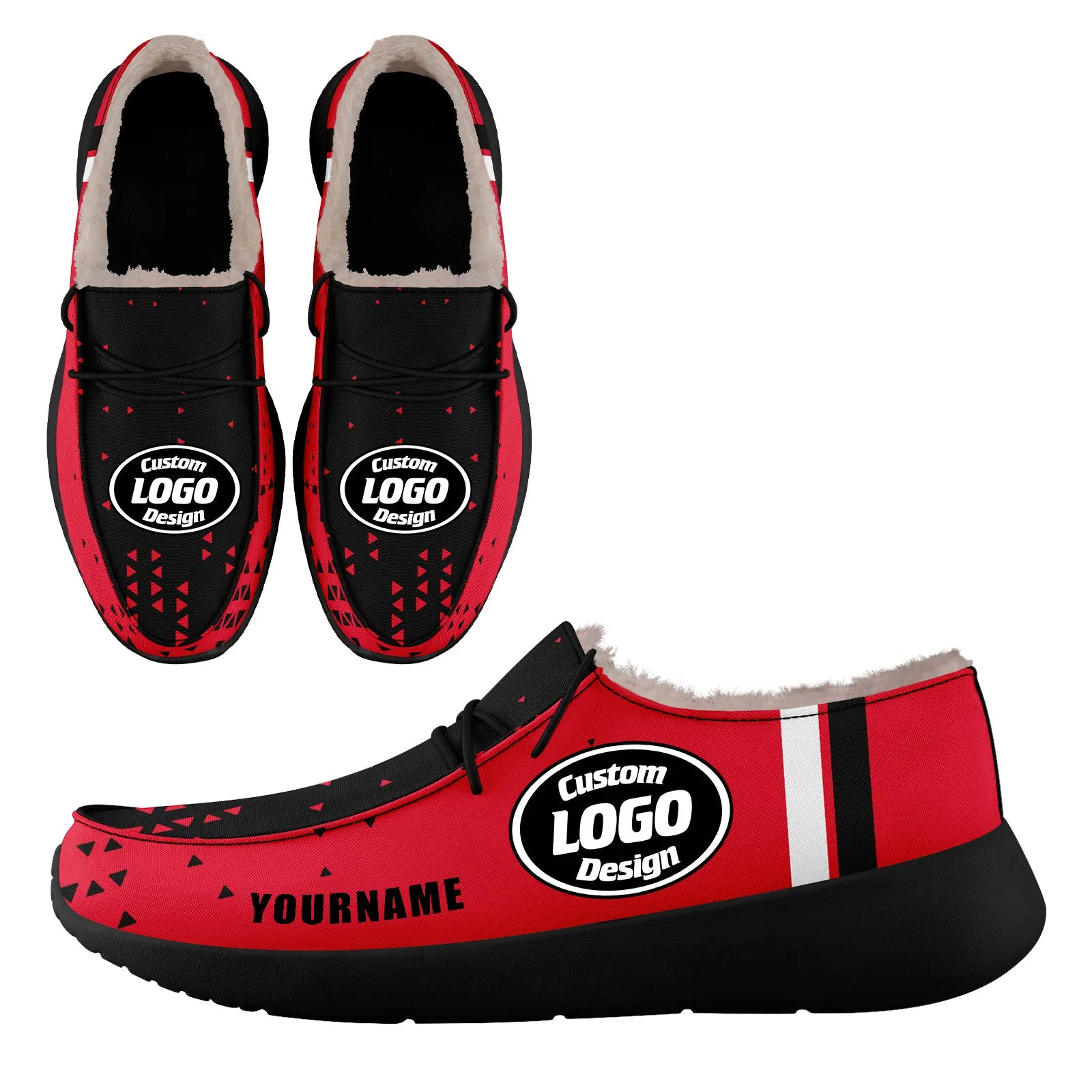 Custom Red Black Kansas City Shoes Personalized Sneaker FN042-D020279-18