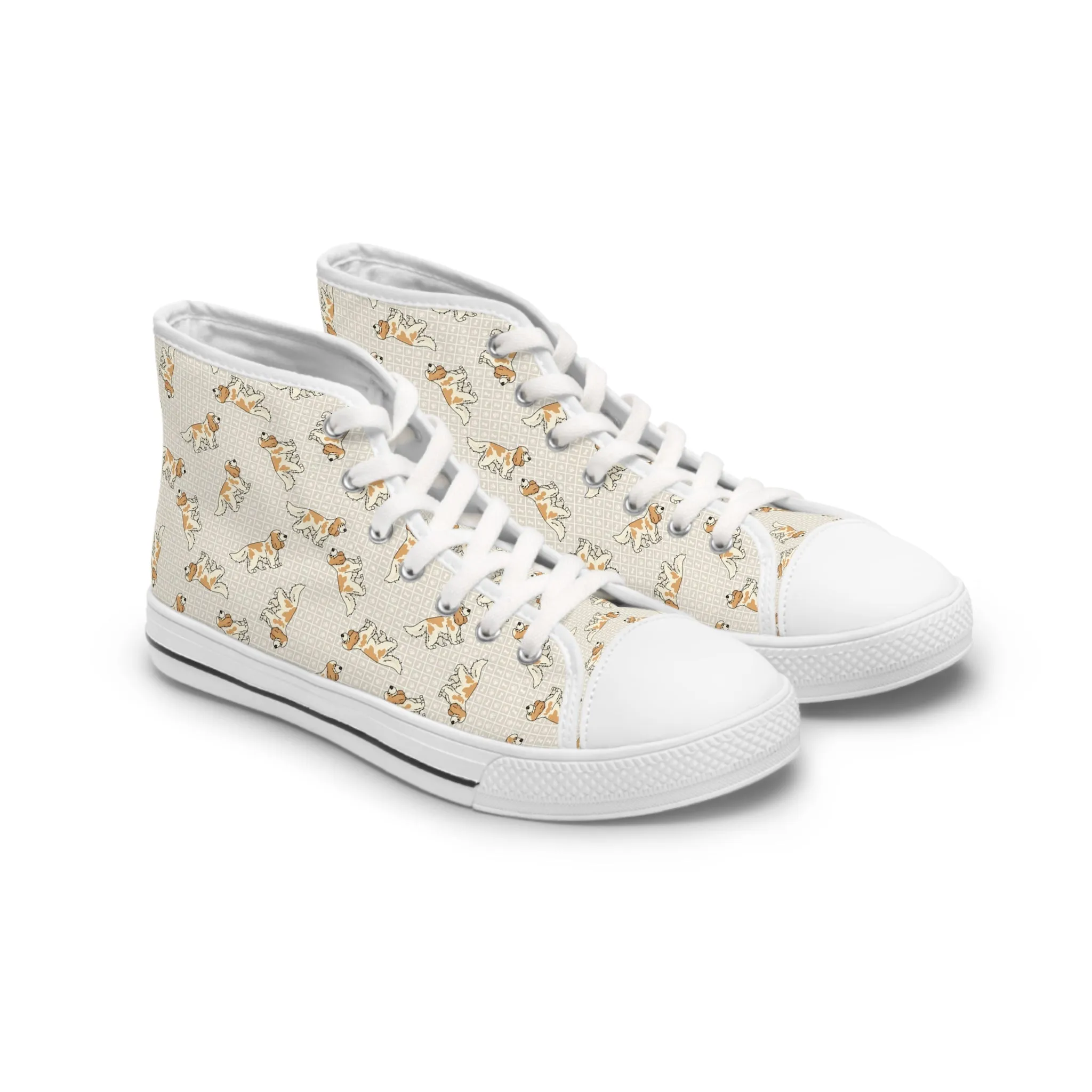 Cute Cocker Spaniel Dog Women's High Top Sneakers