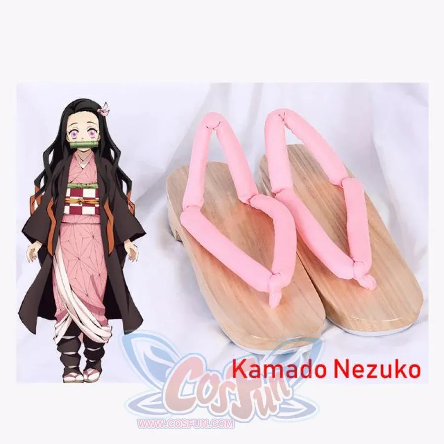 Demon Slayer Kimetsu no Yaiba Nezuko Tanjirou Kochou Shinobu Giyuu Mitsuri Muichirou Obanai Inosuke Zenitsu Cosplay Shoes Geta mp005836