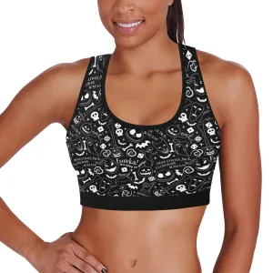 Disney Nightmare Before Christmas Everybody Scream Women's Athletic Sports Bra