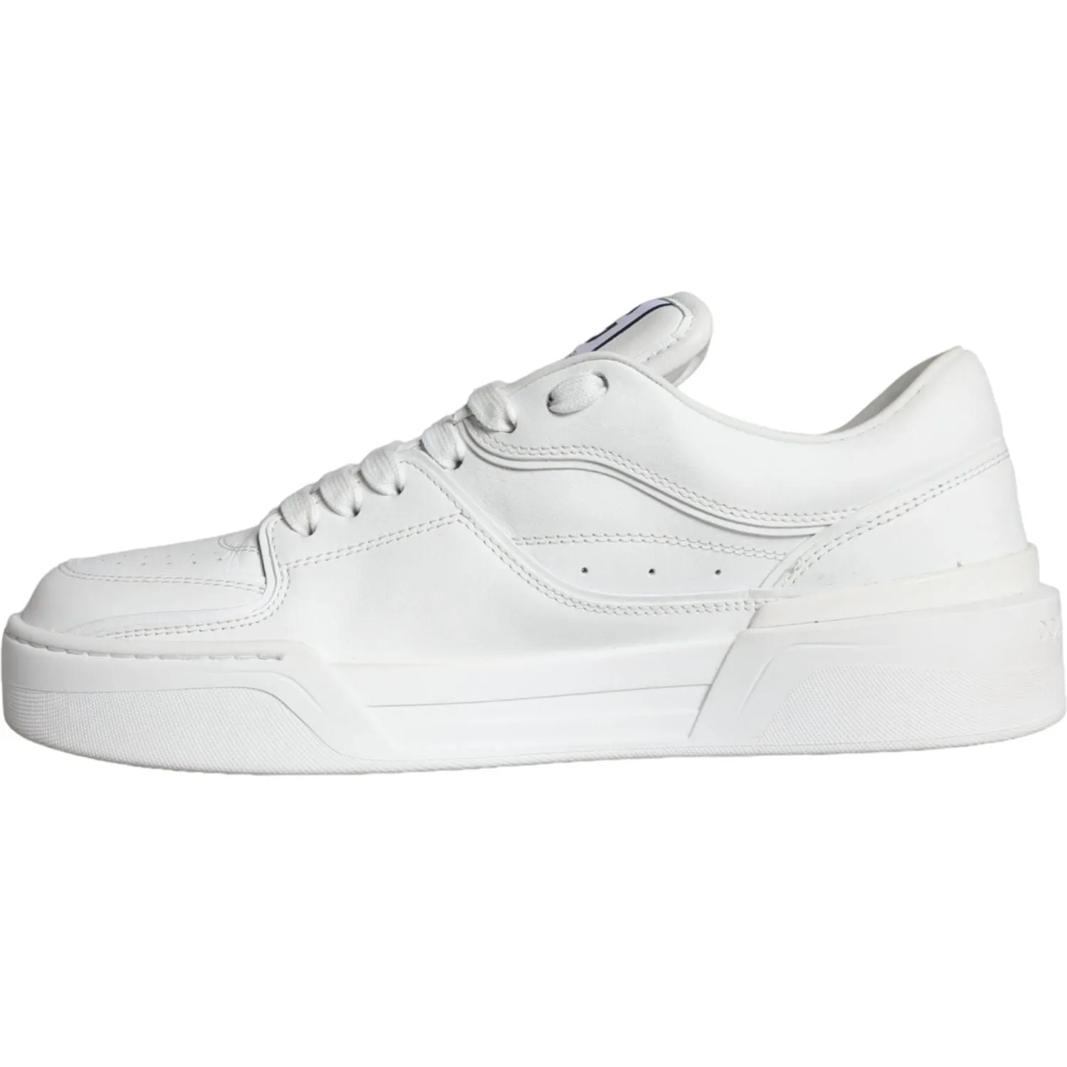 Dolce & Gabbana White Miami Leather Low Top Sneakers Shoes