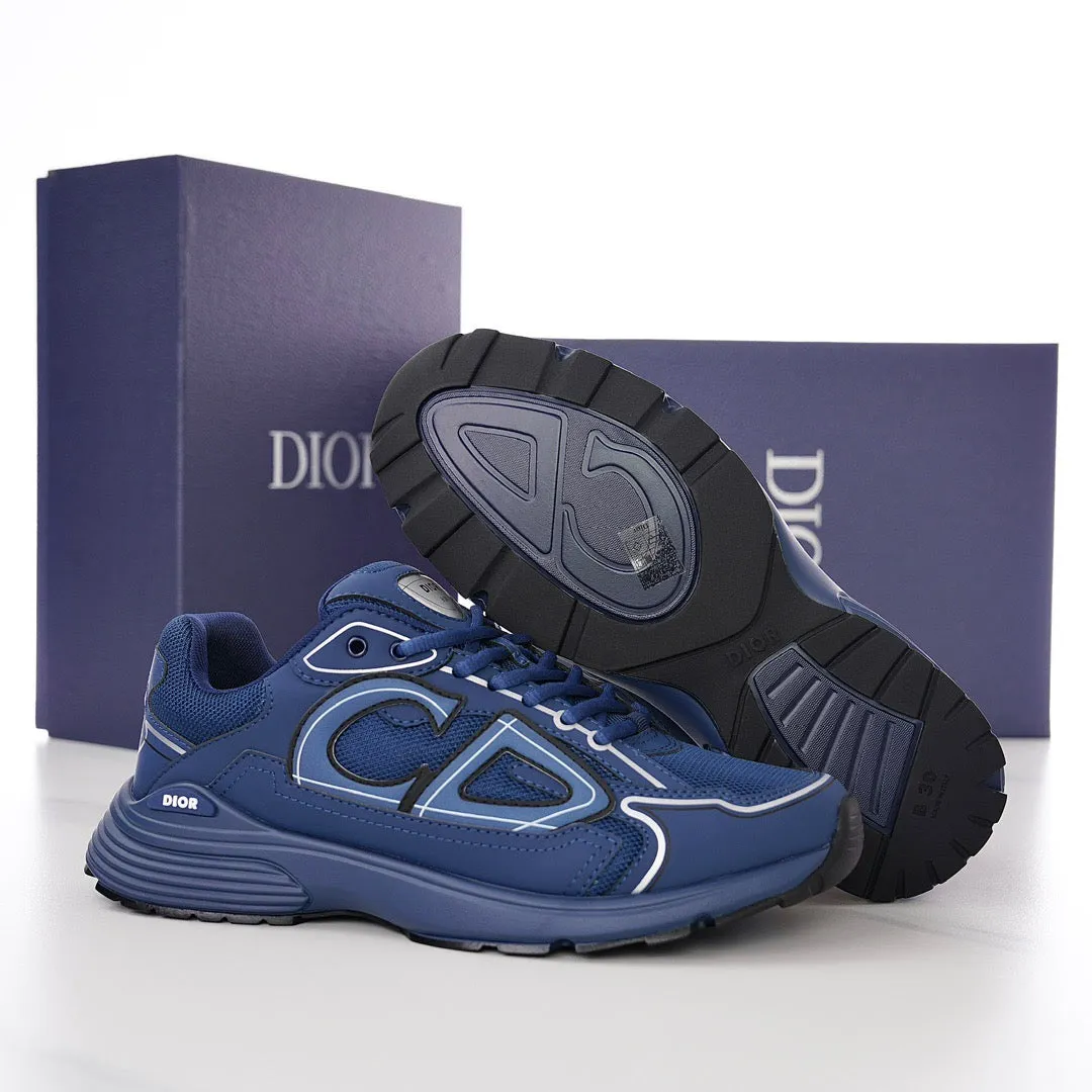 DOR B30  Deep Blue Mesh and Technical Fabric Sneakers -115