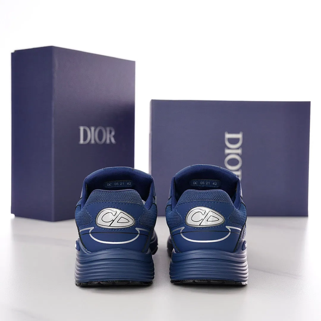 DOR B30  Deep Blue Mesh and Technical Fabric Sneakers -115