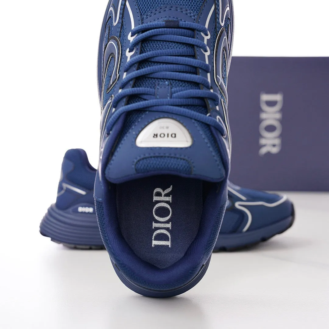 DOR B30  Deep Blue Mesh and Technical Fabric Sneakers -115