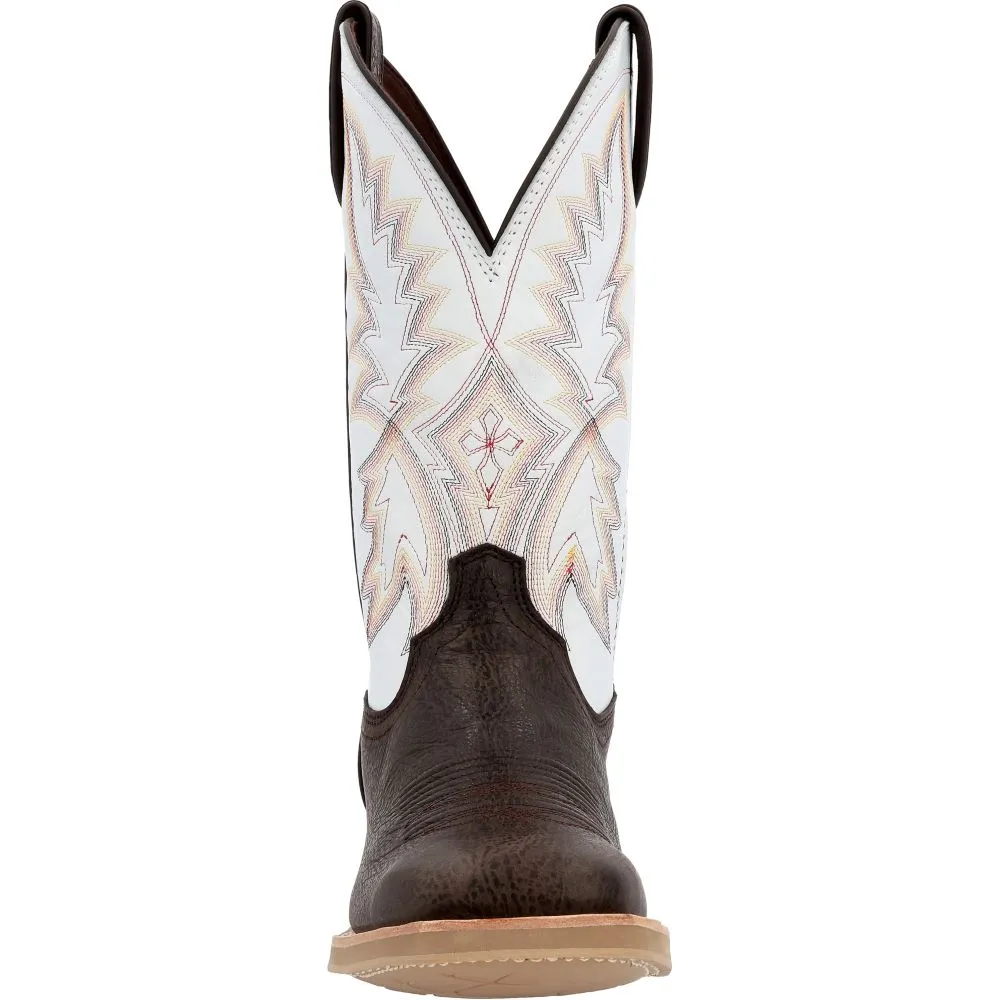 'Durango' Men's 12" Rebel Pro Lite™ Western Square Toe - Dark Hickory / White