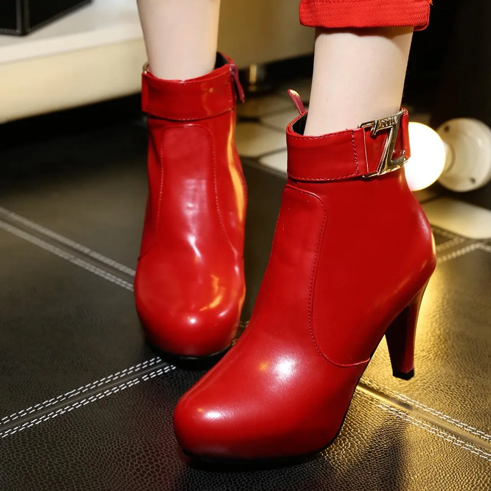 Elegant High Heels Party Ankle Boots