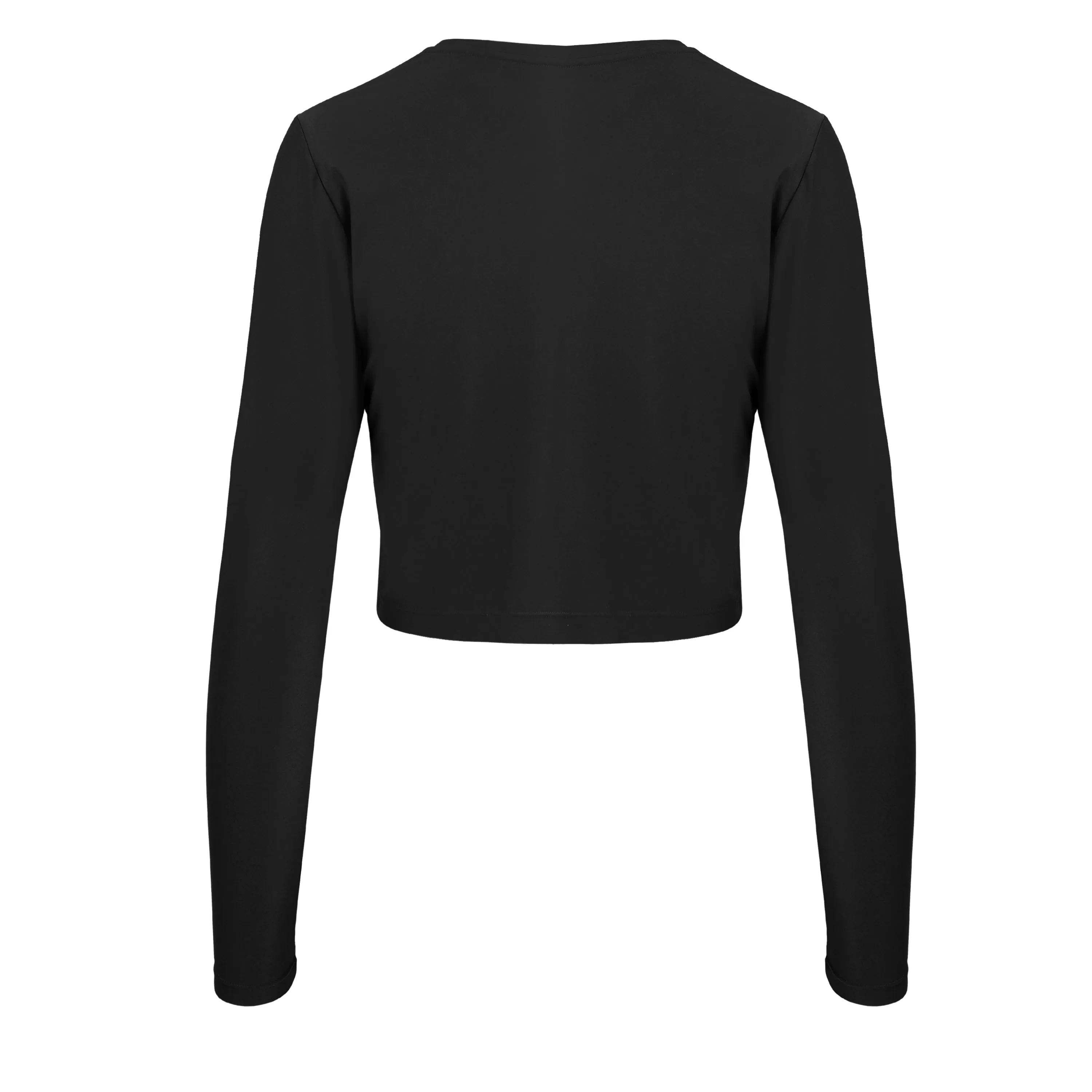 Elin Ultra Lightweight Long Sleeve Crop | Recycled Nylon | Black