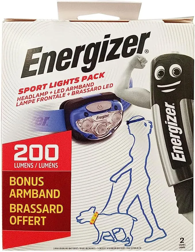 Energizer Sport Gift Pack - Headlight and LED Armband (Pack of 1)