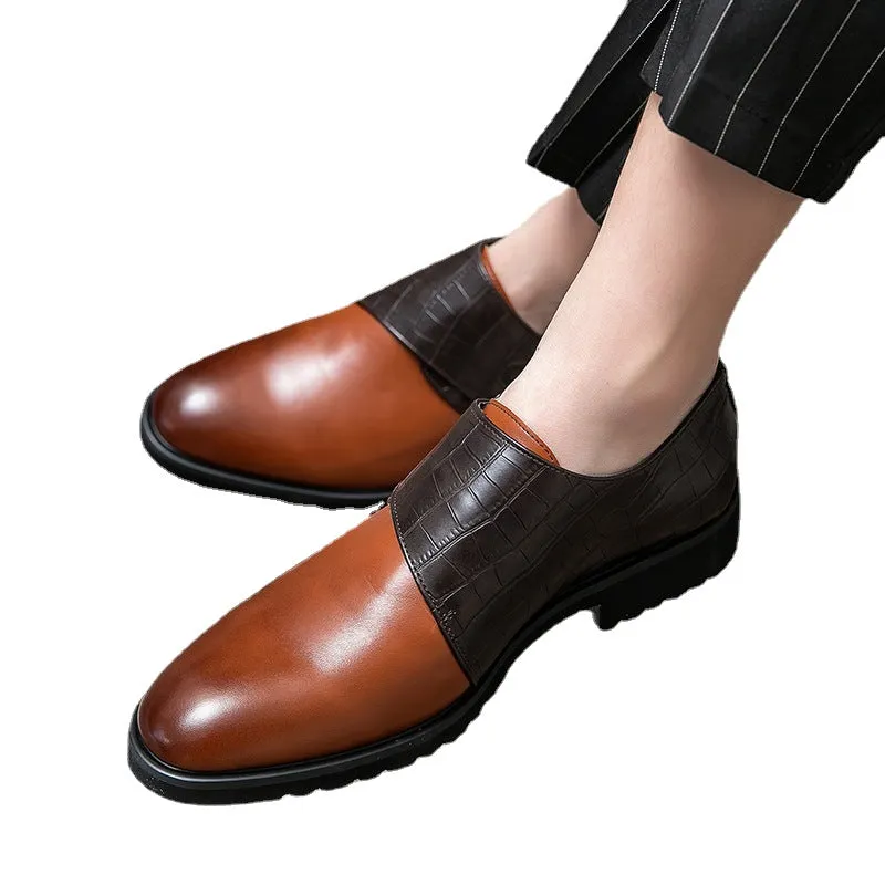 European and American British style men's shoes formal business shoes men's English pointed shoes tide men's loafers