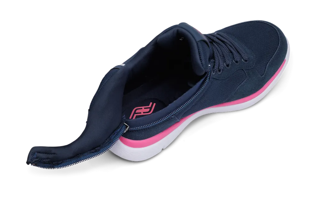 Excursion shoe, navy and pink mid top - women