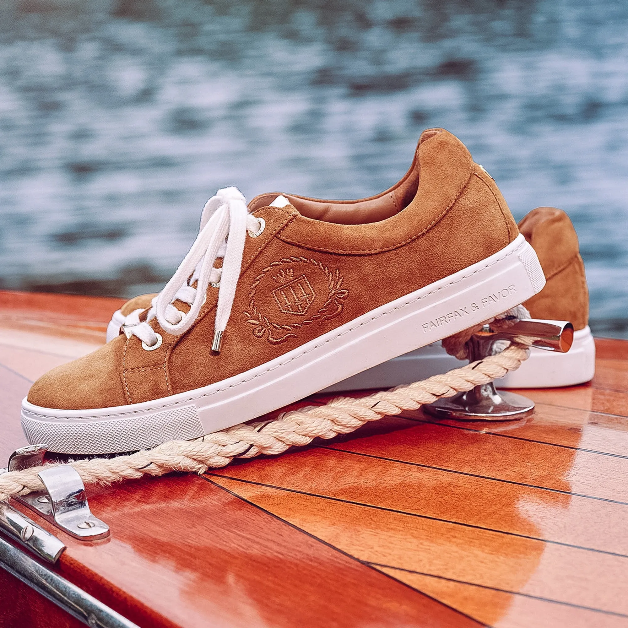 Fairfax & Favor Richmond Trainer - Tan Suede