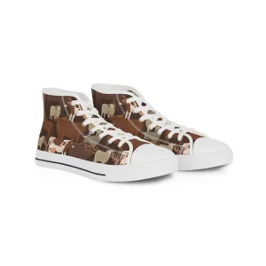 Farm Animals Men's High Top Sneakers