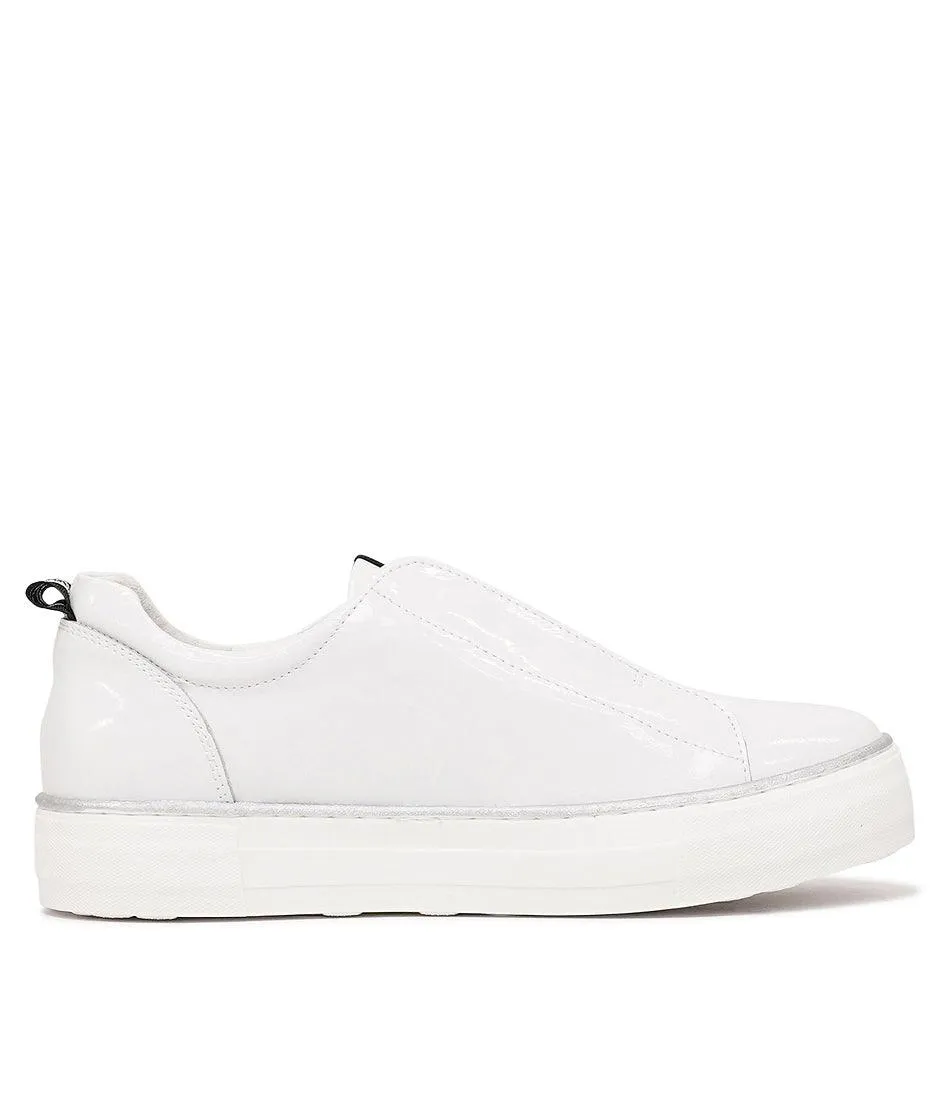 Fredie White Patent Leather Sneakers