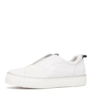 Fredie White Patent Leather Sneakers