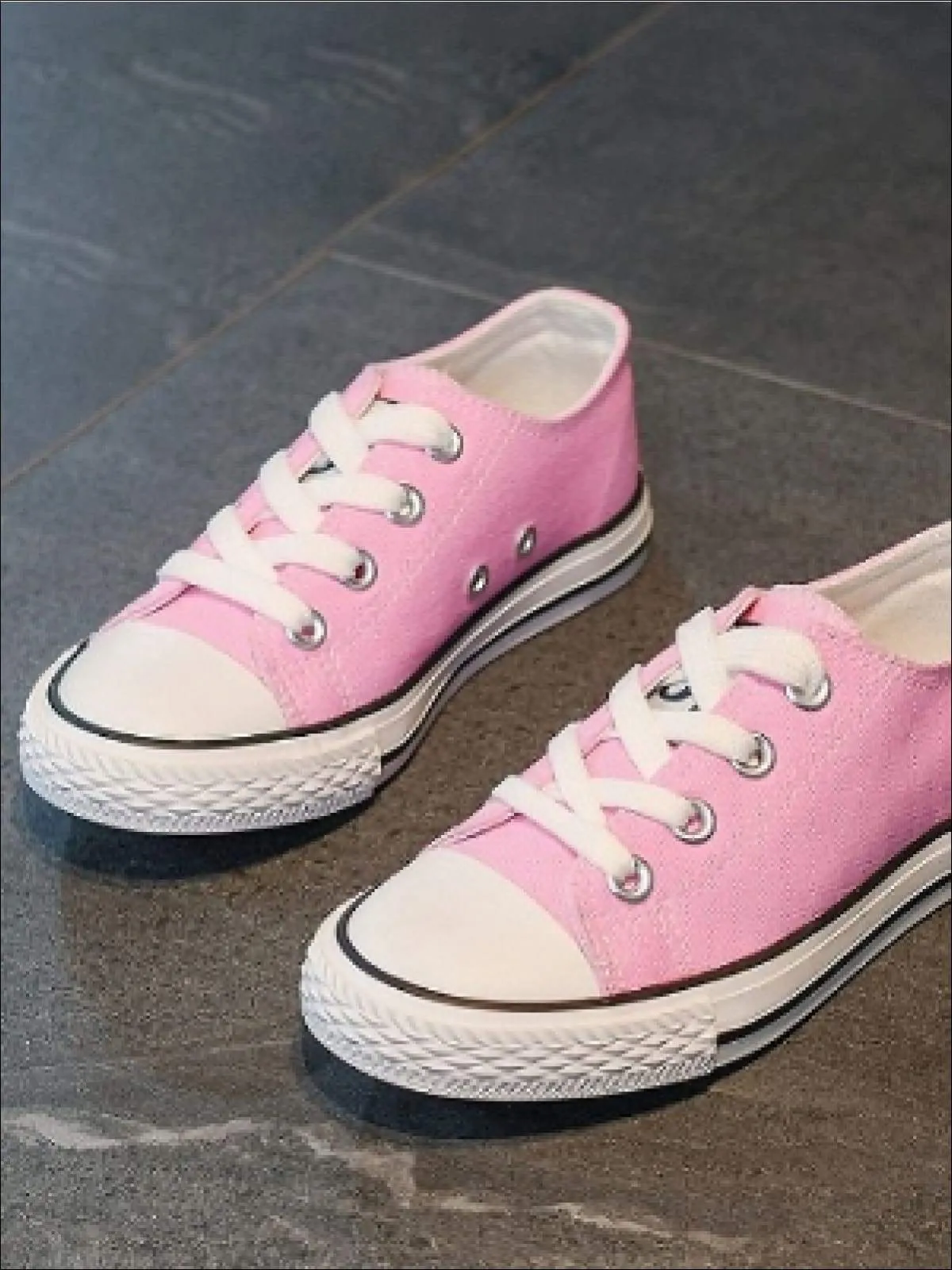 Girls Casual Low Top Canvas Sneakers By Liv and Mia